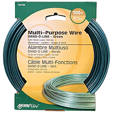 Dand-O-Line Fiber Core Green Clothesline Wire