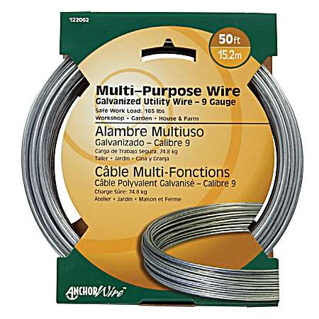 9 ga 50 ft Galvanized Utility Wire