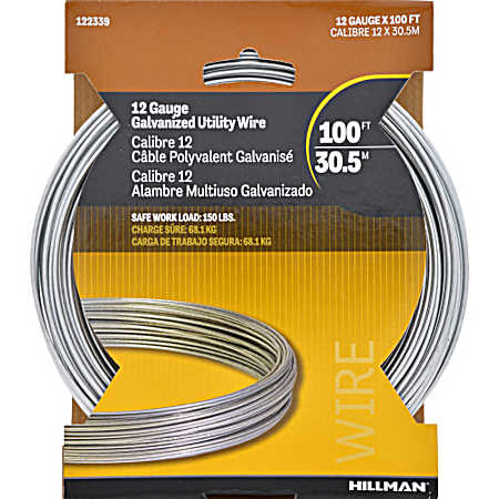 #12 100 ft Galvanized Wire