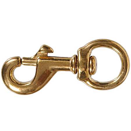 Hardware Essentials Round Swivel Eye Bolt Snap - Solid Brass