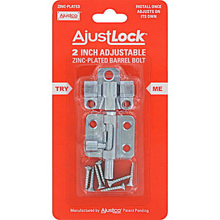 AjustLock Adjustable Zinc-Plated Barrel Bolt