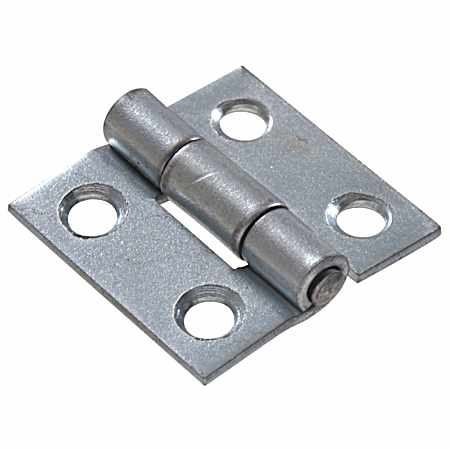 Zinc Plated Fixed Pin Light Narrow Hinges - 2 Pk.