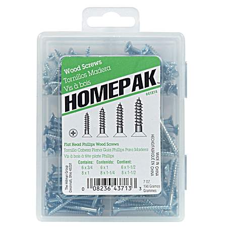 Zinc Flat Head Phillips Wood Screw Kit