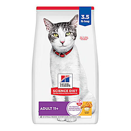 Science Diet Senior Adult 11+ Chicken Recipe Dry Cat Food