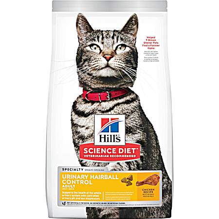 Science Diet Adult Urinary Hairball Control Chicken Recipe Dry Cat Food