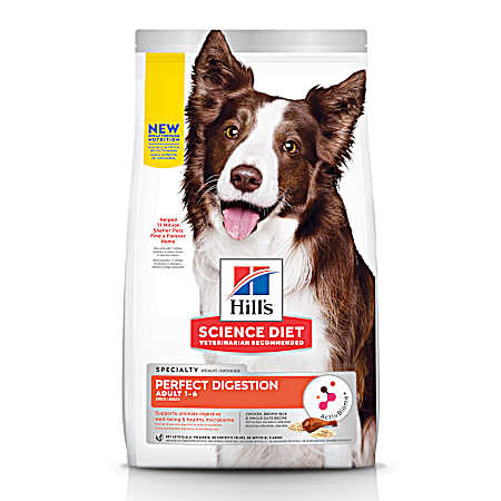 Science Diet Adult 1-6 Perfect Digestion Chicken, Brown Rice & Oats Dry Dog Food