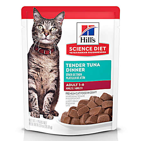 Science Diet Adult Tender Tuna Dinner Pouch for Cats