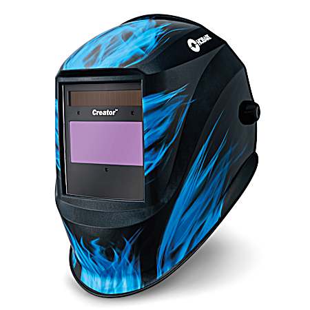 Creator Blue Flames Auto-Darkening Welding Helmet