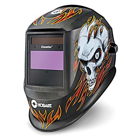 Creator The Finisher Orange Flames Auto-Darkening Welding Helmet