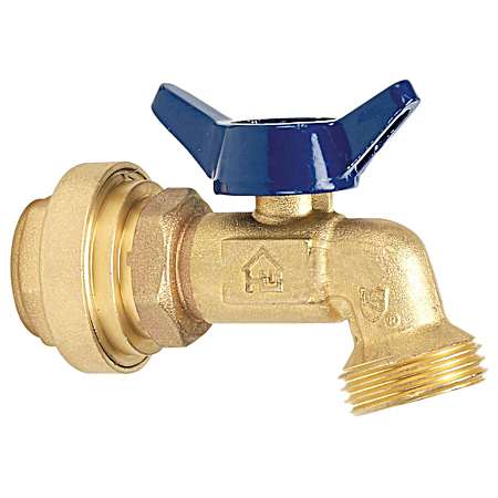 Push-Fit Hose Bibb Valve w/Quarter Turn