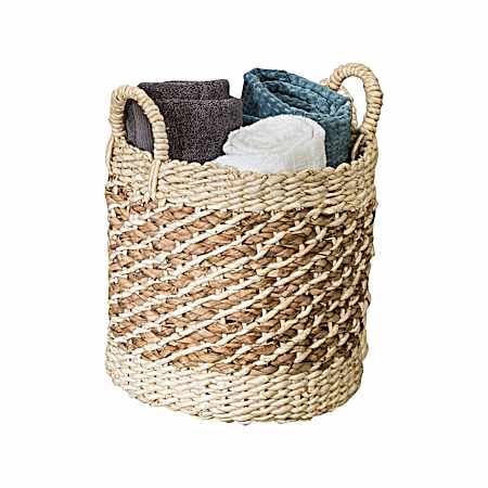 Medium Natural/Brown Tea Stained Woven Basket