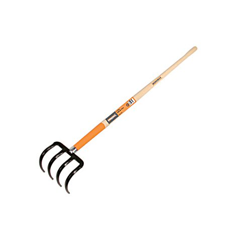 4-Tine Refuse Fork w/ Wood Handle