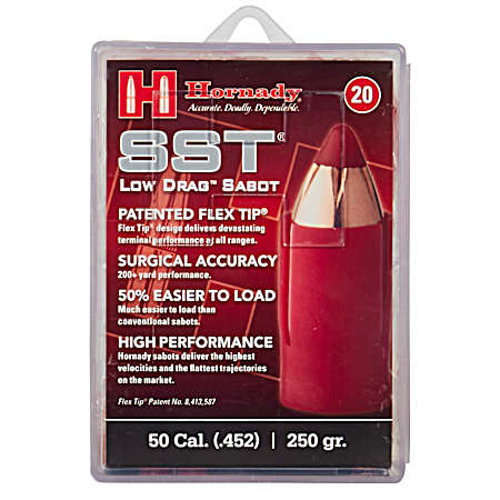 SST-ML .50 Caliber High-Speed Low-Drag Muzzleloader Bullets - 20 Pk