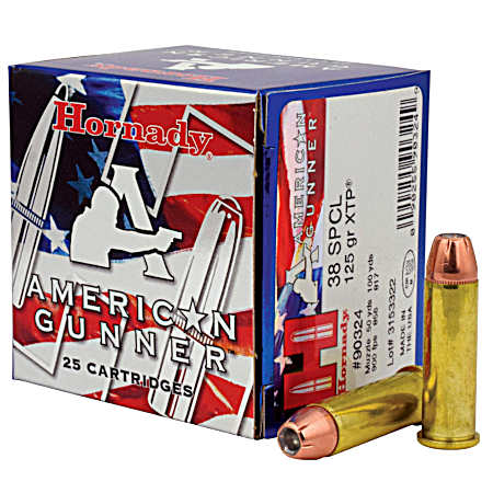 .38 Special American Gunner 125 Grain Handgun Cartridges - 25 Rounds