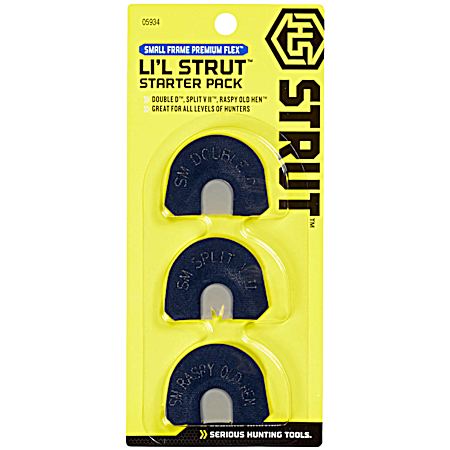 Li'l Strut Starter Premium Flex Turkey Diaphragm Call - 3 Pk