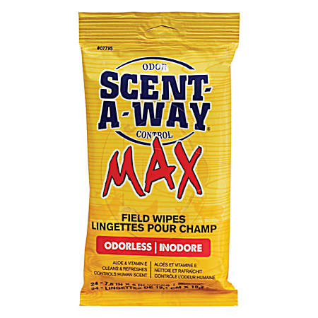 MAX Odorless Field Wipes - 24 Pk