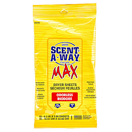 MAX Odorless Dryer Sheets - 15 Ct