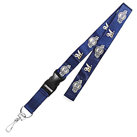 MLB Milwaukee Brewers Logo Polyester Lanyard