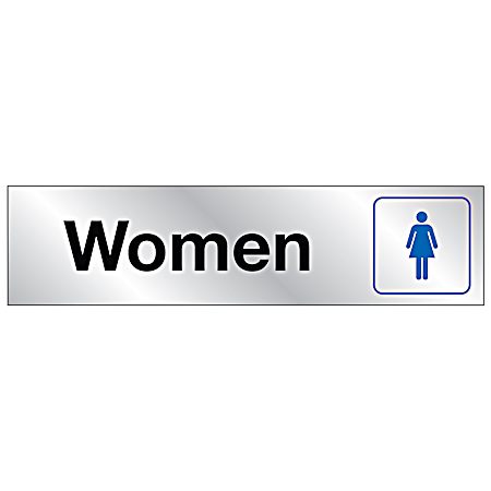 8 in x 2 in Vinyl WOMEN Sign