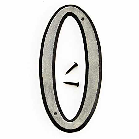 4 in Reflective Plastic House Number 0