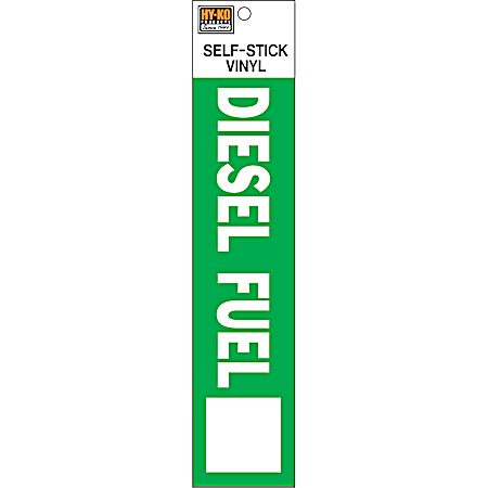 2 in x 8 in Vinyl Fuel Safety Sign - DIESEL