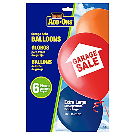 Garage Sale Message Balloons - 6 Pk