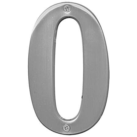 5 in Prestige Satin Nickel Finish House Number 0