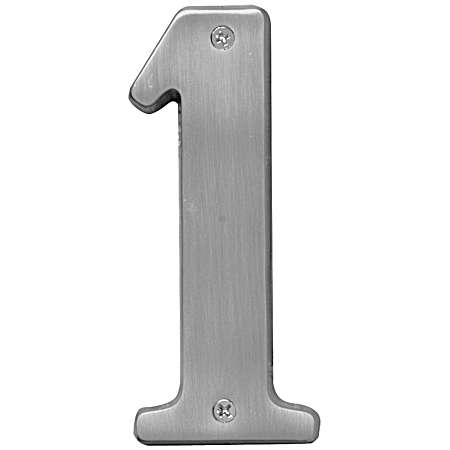 5 in Prestige Satin Nickel Finish House Number 1