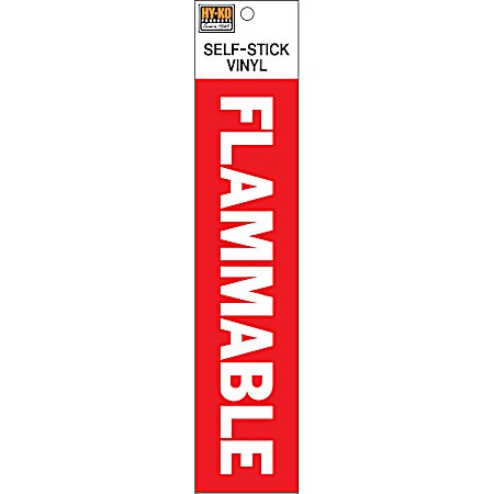 2 in x 8 in Vinyl Flammable Sign