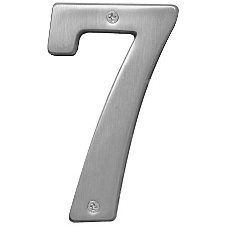 5 in Prestige Satin Nickel Finish House Number 7