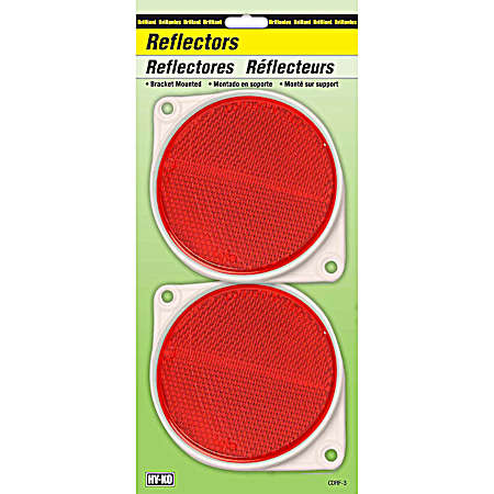 3.25 in Red Reflectors - 2 Pk
