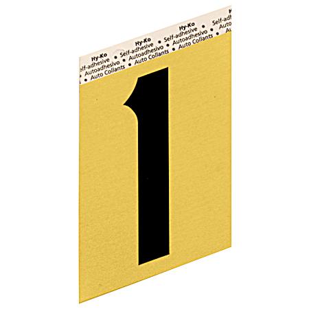 3.5 in Gold Aluminum Number 1