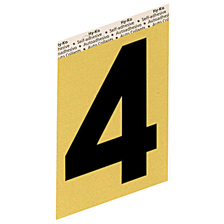 3.5 in Gold Aluminum Number 4