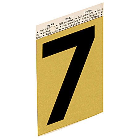 3.5 in Gold Aluminum Number 7