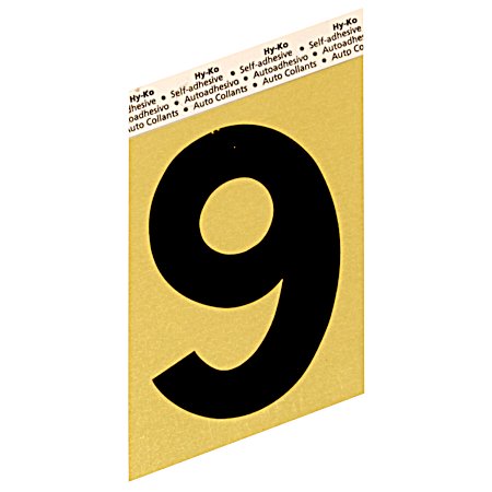 3.5 in Gold Aluminum Number 9