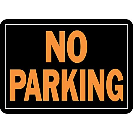 14 in x 9.25 in Aluminum Hy-Glo NO PARKING Sign