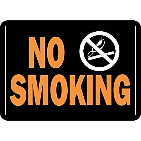 14 in x 9.25 in Aluminum Hy-Glo NO SMOKING Sign