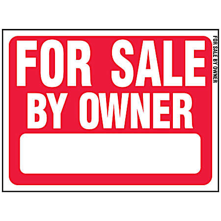 18 in x 24 in Plastic FOR SALE BY OWNER Sign