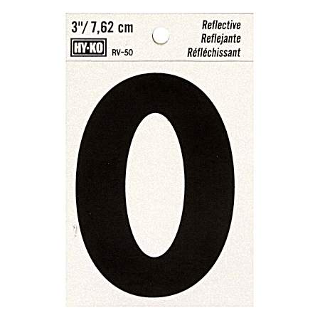 3 in Reflective Vinyl Number 0