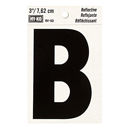 3 in Reflective Vinyl Letter B