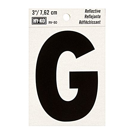 3 in Reflective Vinyl Letter G