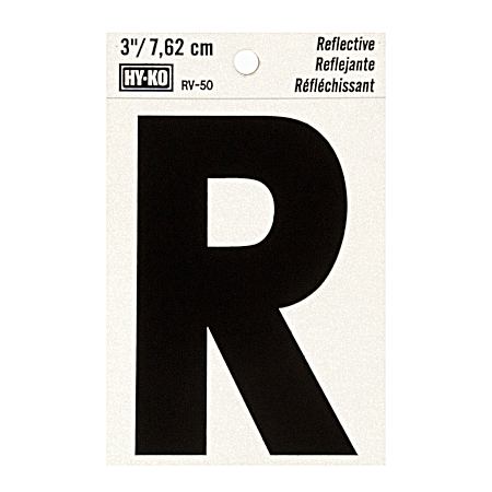 3 in Reflective Vinyl Letter R
