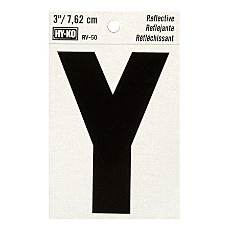 3 in Reflective Vinyl Letter Y