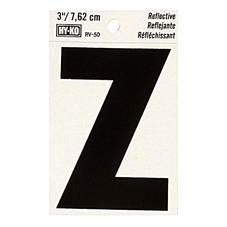 3 in Reflective Vinyl Letter Z