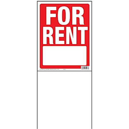14 in x 18 in For Rent Sign w/ Frame
