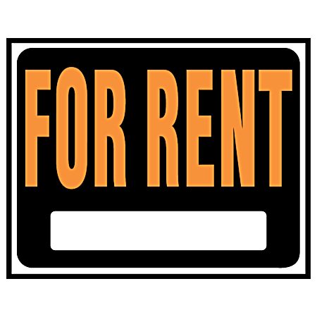 18.5 in x 14.5 in For Rent Sign w/ Text Box