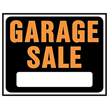 18.5 in x 14.5 in Garage Sale Sign w/ Text Box