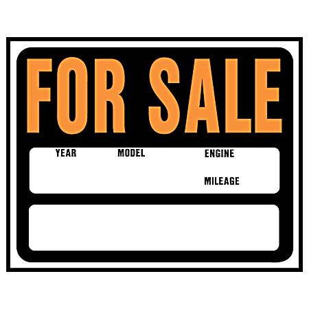 18.5 in x 14.5 in Auto/Boat For Sale Sign w/ Text Boxes