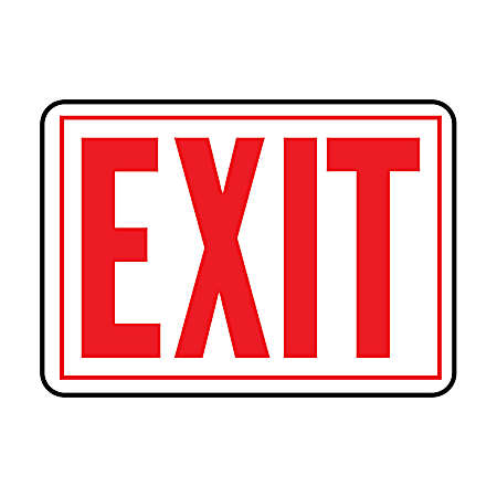 14 in x 9.25 in Aluminum EXIT Sign