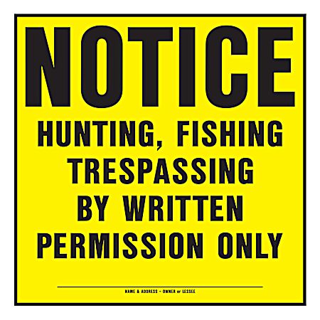 11 in x 11 in Heavy-Duty Plastic NOTICE Sign
